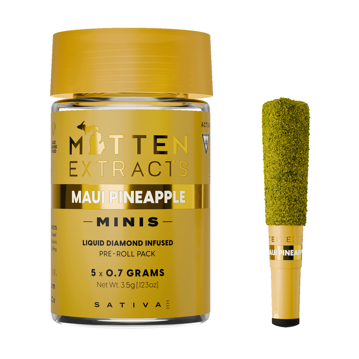 Maui Pineapple Infused Pre-Roll Minis 3.5g